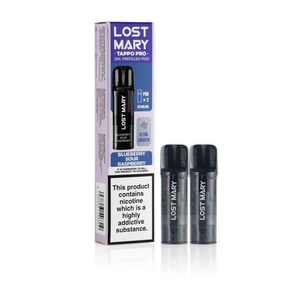 Lost Mary Tappo E-Liquid Box and Pods Blueberry Sour Raspberry
